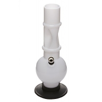 Moksha 12 Inch Tall Acrylic Waterpipe Ice Bong. (Opaque White)